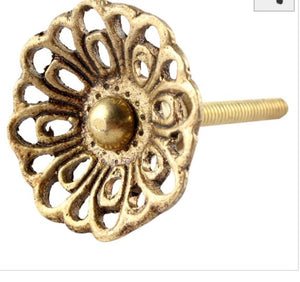 Golden flower knob