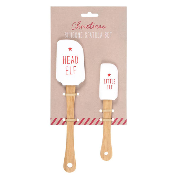 Head Elf Little Elf Silicone Christmas Spatula Set