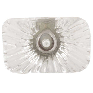 Clear rectangle glass knob