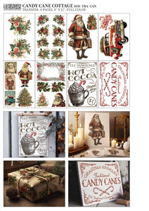 Pre- Iron Orchid Designs Decor Transfer ‘Candy Cane Cottage’