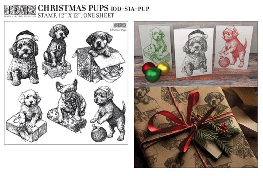 PRE ORDER - Iron Orchid Designs Decor Stamp - Puppies