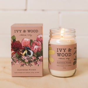 Ivy & Wood Candle - Australian Florals