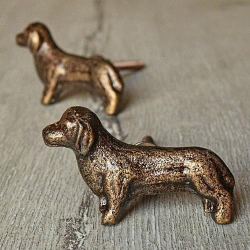 Dachshund (sausage dog) vintage metal door knob