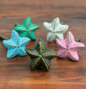 Small Cast Iron Starfish knobs - original colour only