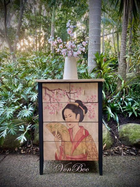 Geisha Mint by Michelle decoupage papers