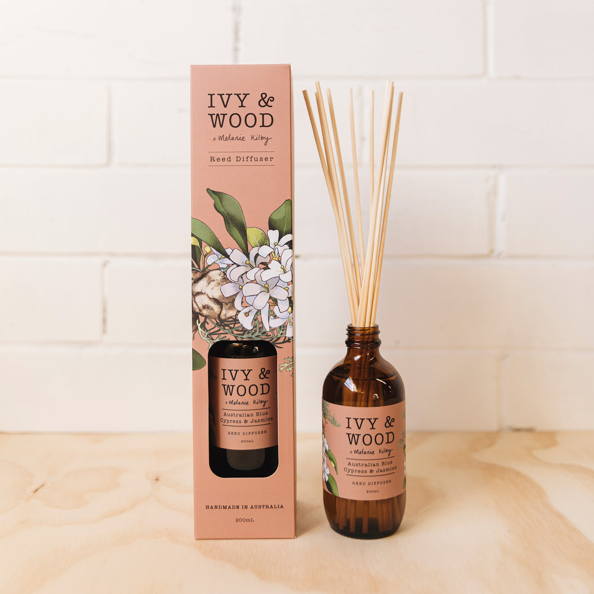 Ivy & Wood Reed Diffuser - Blue Cypress & Jasmine