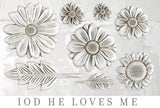 IRON ORCHID DESIGNS ‘HE LOVES ME’ MOULD