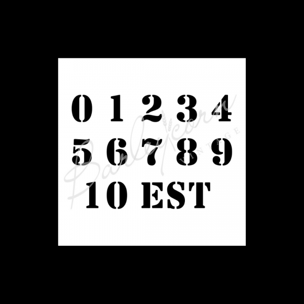 Industrial Numbers Stencil by Barleycorn Vintage