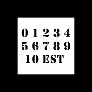 Industrial Numbers Stencil by Barleycorn Vintage