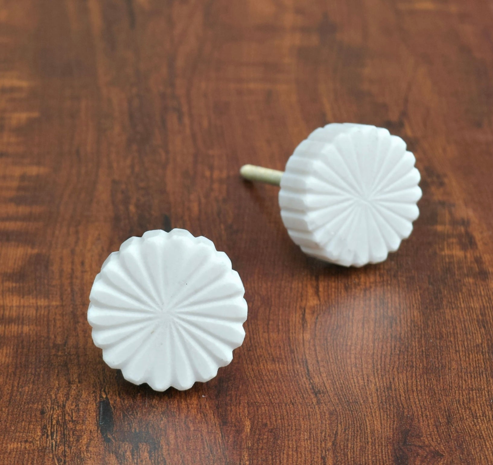 White Stone Door Knob