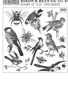 Birds & Bees - IOD Decor Stamp