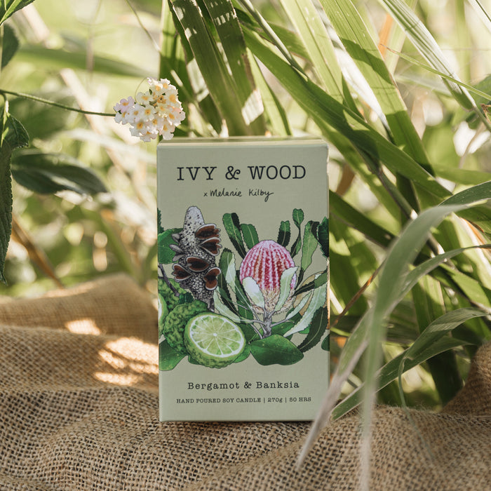 Ivy & Wood Candle -Bergamot  & Banksia