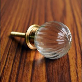 Clear Musk Melon  Glass knob