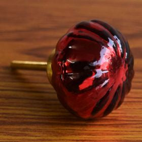 Red mushroom glass knob